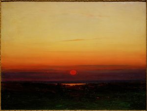 Sunset over the Steppe by a Lakeshore