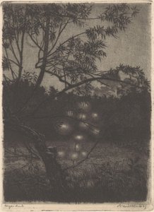Garden with Glowing Tree by Arend Hendriks (signed by artist)