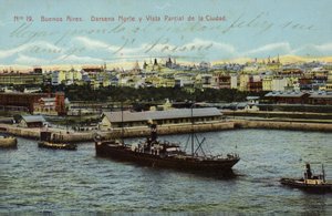 North Dock and Partial View of the City, Buenos Aires, Argentina