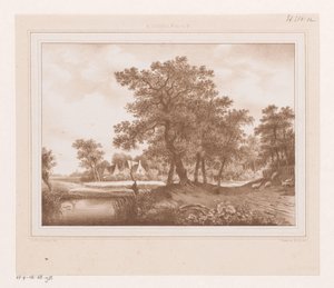 View of a Country Road and a Ditch by Arie Ketting de Koningh
