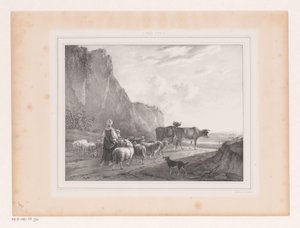 Landscape with Herd and Shepherdess by Arie Ketting de Koningh