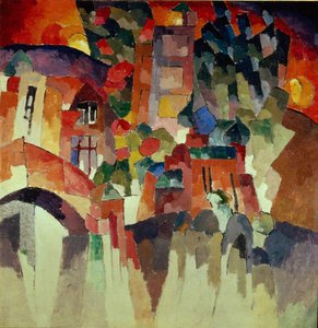 Kislovodsk Landscape with Gates, 1913 by Aristarkh Vasilievic Lentulov