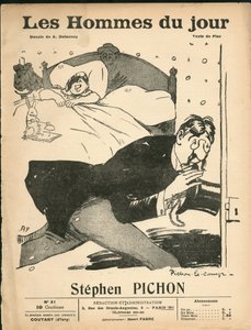 Cover of “The Men of the Day”, circa 1905 - Illustration by Aristide Delannoy (1874-1911): Bedroom - Marianne, Pichon Stephen (1857-1933)