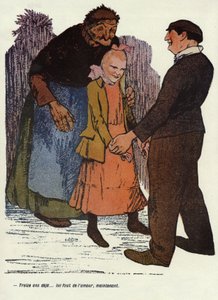 "Thirteen Years Already... You Need Love Now." Illustration by Delannoy by Aristide Delannoy