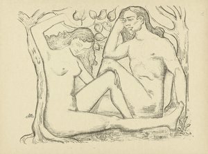 Adam and Eve Sitting by a Tree