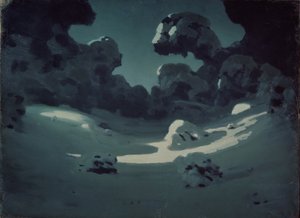 Moonlight Spots in the Wood. Winter by Arkhip Ivanovich Kuindzhi