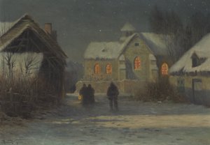 Midnight Mass, Christmas Night in Bertincourt, Champagne