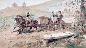 16th Century Horse Drawn Open Carriage by Armand Jean Heins