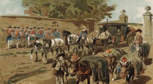 Laden Donkeys and Mail Coach, Austrian Netherlands