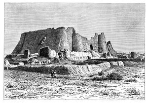 The Ruined Fortress of Veramin, Persia Iran, 1895 by Armand Kohl