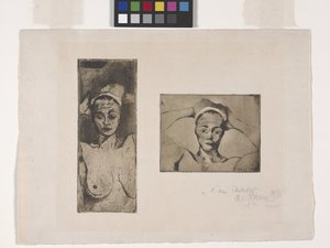 Nude With Hands Behind Her Head, Vertical (Left Image); Nude With Hands Behind Her Head, Horizontal (Right Image)