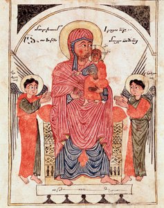 Virgin with Child and Angels (detail) by Armenian School