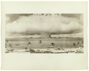 Atomic Bomb Test During Operation Crossroads (Baker Test) at Bikini Atoll in the South Pacific by Army Navy Task Force One