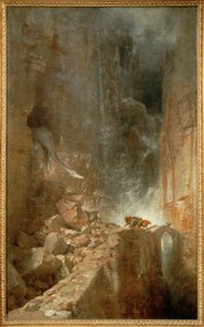 A Dragon in a Rocky Gorge by Arnold Böcklin