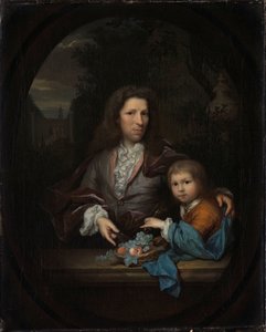 Jan van de Poll (1668-1745) and his Son Harmen Hendrick (1697-1772) by Arnold Boonen