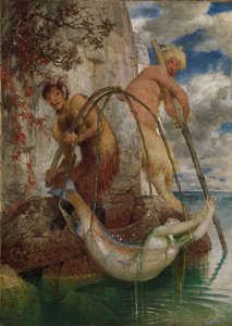 Two Fishing Pans, 1874 by Arnold Böcklin