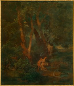 Forest Edge with Faun and Nymph by Arnold Böcklin