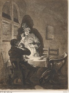 Meal at Emmaus by Arnold Houbraken