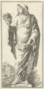 Personification of Prudence Prudence (title on object) Forty-One Pieces, Various Emblems (series title)