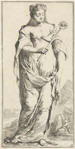 Personification of Modesty (Various Emblems) by Arnold Houbraken