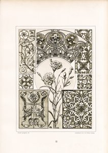 Carnation Motifs and Ornamental Surface Patterns in Monochrome