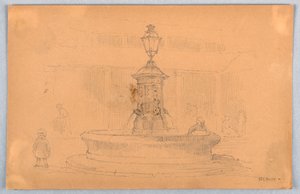 Fountain at Nevers by Arnold William Brunner