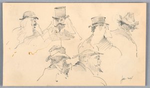 Sketches of Heads of Men