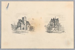 Two Sketches of Houses by Arnold William Brunner