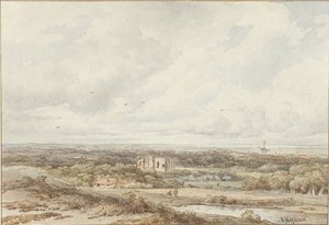 View from the Dunes of the Ruins of Brederode by Arnoldus Johannes Eymer