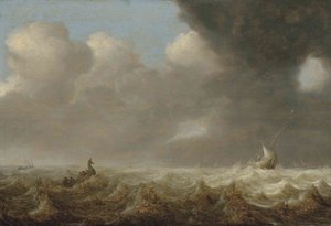 Fishing Boats in Rough Seas