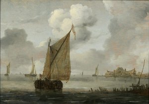 Sailing boats near a coast