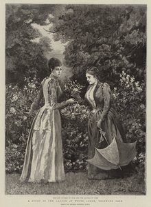 A Study in the Garden at White Lodge, Richmond Park (engraving) by Arthur (after) Hopkins