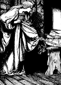 Morgan le Fay stealing Arthur