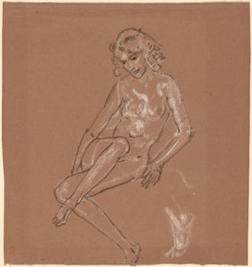 Seated Nude and a Foot