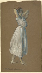 Woman Standing with Hands Behind her Head