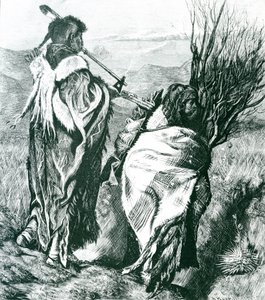 Hiawatha and Minne-Ha-Ha (engraved by Joseph Swain) by Arthur Boyd (after) Houghton