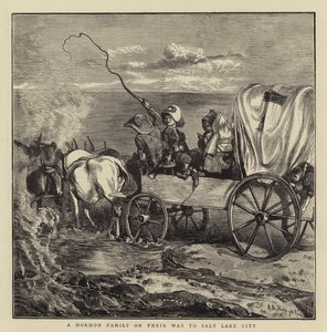 A Mormon Family on their way to Salt Lake City by Arthur Boyd Houghton