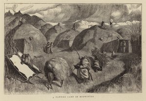A Pawnee Camp in Midwinter by Arthur Boyd Houghton