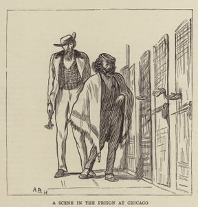 A Scene in the Prison at Chicago by Arthur Boyd Houghton