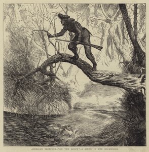 American Sketches, On the Scout, a Scene in the Backwoods