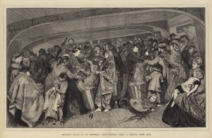 Between Decks in an Emigrant Ship, Feeding Time