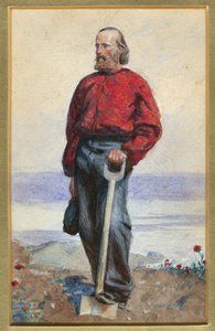 Giuseppe Garibaldi at the Capri Island - Arthur Boyd Houghton (1836-1875) - 1860 - Private Collection by Arthur Boyd Houghton