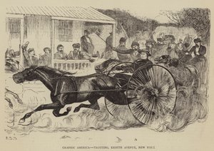 Graphic America, Trotting, Eighth Avenue, New York by Arthur Boyd Houghton
