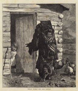 Indian Woman and Sick Papoose by Arthur Boyd Houghton