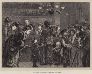 Sketches in London, Before the Bar by Arthur Boyd Houghton
