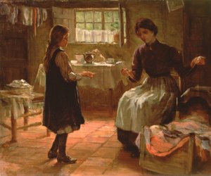 Domestic Lesson, c.1890 by Arthur Claude Cooke