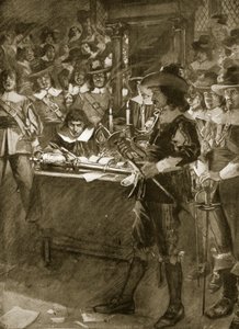 Strafford delivering up his sword to the House of Commons, illustration from 