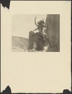 Woman Dressed in Indian Costume in the Desert by Arthur F. Kales