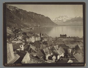 View of Montreux on Lake Geneva, in the Distance the Dents du Midi by Arthur Gabler