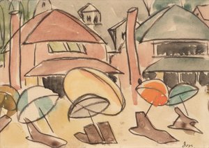 Beach Umbrellas by Arthur Garfield Dove